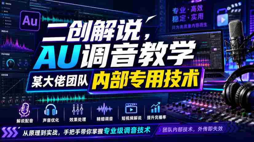 二创解说AU调音教学,某大佬团队内部专用技术