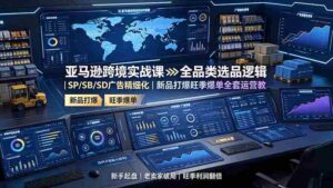 (19352期)亚马逊跨境实战课:全品类选品逻辑|SP/SB/SD广告精细化|新品打爆旺季爆单全套运营教程-中创网_分享创业项目_助您在家赚钱