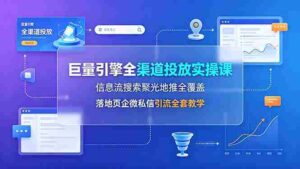 (19181期)巨量引擎全渠道投放实操课,信息流搜索聚光地推全覆盖,落地页企微私信引流全套教学-中创网_分享创业项目_助您在家赚钱