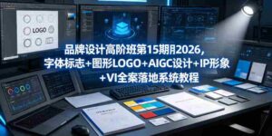 品牌设计高阶班第15期2026,字体标志+图形LOGO+AIGC设计+IP形象+VI全案落地系统教程-中创网_分享创业项目_助您在家赚钱