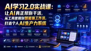 AI学习2.0实战课:让AI真正帮你干活,从工具使用到智能体工作流,打造个人AI生产力系统-中创网_分享创业项目_助您在家赚钱