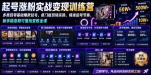 苗子起号涨粉实战变现训练营,多类目零基础爆款起号、精准起号节奏、新手稳涨粉可落地变现全课-中创网_分享创业项目_助您在家赚钱