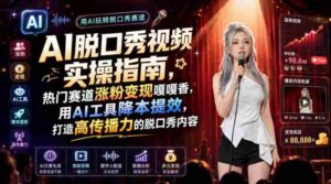 AI脱口秀视频实操指南,热门赛道涨粉变现嘎嘎香,用AI工具降本提效,打造高传播力的脱口秀内容-中创网_分享创业项目_助您在家赚钱