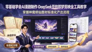 (19263期)零基础学会AI漫剧制作-DeepSeek豆包即梦剪映全工具教学,掌握神魔修仙题材标准化产出流程-中创网_分享创业项目_助您在家赚钱