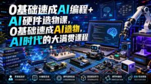 0基础速成AI编程+AI硬件造物课,0基础速成AI造物,AI时代的大满贯课程-中创网_分享创业项目_助您在家赚钱