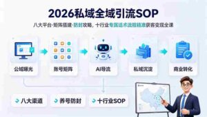 (19248期) 2026私域全域引流SOP|八大平台·矩阵搭建·防封攻略,十行业专属话术流程精准获客变现全课-中创网_分享创业项目_助您在家赚钱