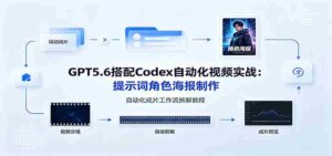GPT5.6搭配Codex自动化视频实战：提示词角色海报制作，自动化成片工作流拆解教程-中创网_分享创业项目_助您在家赚钱