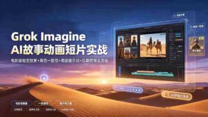 (19305期)Grok Imagine AI故事动画短片实战:电影级视觉效果+角色一致性+高级提示词+后期剪辑全流程-中创网_分享创业项目_助您在家赚钱