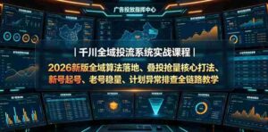 千川全域投流系统实战课程|2026新版全域算法落地、叠投抢量核心打法、新号起号、老号稳量、计划异常排查全链路教学-中创网_分享创业项目_助您在家赚钱