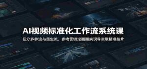 AI视频标准化工作流系统课:区分多参流与图生流,参考图锁定画面实现导演级精准控片-中创网_分享创业项目_助您在家赚钱