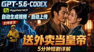 GPT-5.6 Codex+Higgsfield MCP:一条指令生成5分钟短剧并自动上传YouTube(油管)-中创网_分享创业项目_助您在家赚钱