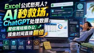 Excel公式愁死人?AI秒救场,ChatGPT处理数据,帮你甩枯燥办公,摸鱼时间直接翻倍【原创双语字幕】-中创网_分享创业项目_助您在家赚钱