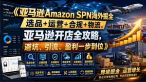 亚马逊Amazon SPN海外掘全,选品+运营+合规+物流,亚马逊开店全攻略,避坑、引流、盈利一步到位-中创网_分享创业项目_助您在家赚钱