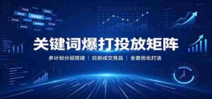 关键词爆打投放矩阵:多计划分层搭建,拉新成交竞品全套优化打法-中创网_分享创业项目_助您在家赚钱