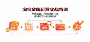 淘宝金牌运营实战特训:从选品推广落地爆款打造,店铺运营全链路拆解-中创网_分享创业项目_助您在家赚钱