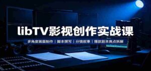 libTV影视创作实战课:多角度画面制作,脚本撰写,分镜叙事,爆款剧本爽点拆解-中创网_分享创业项目_助您在家赚钱