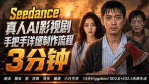 3分钟真人AI影视剧怎么做？SD 2.0手把手完整制作流程｜Higgsfield 14天SD 2.0/2.5无限生成-中创网_分享创业项目_助您在家赚钱
