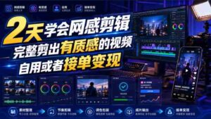 2天学会网感剪辑,完整剪出有质感的视频,自用或者接单变现-中创网_分享创业项目_助您在家赚钱
