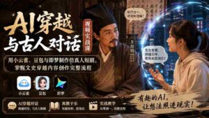 (20171期)AI穿越与古人对话视频实战课:用小云雀、豆包与即梦制作仿真人短剧,掌握文史穿越内容创作完整流程-中创网_分享创业项目_助您在家赚钱