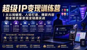 超级IP变现训练营|从认知破局、人设打造、爆款内容到全域流量变现全链路实战-中创网_分享创业项目_助您在家赚钱