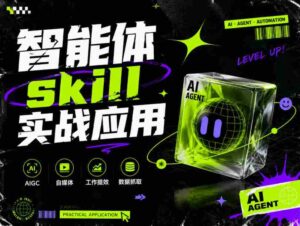智能体skill实战应用,为寻求利用智能体进行工作提效的人打造,案例演示,纯实战课-中创网_分享创业项目_助您在家赚钱