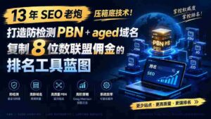 (19824期)13 年 SEO 老炮压箱底技术!打造防检测 PBN+aged 域名,复制 8 位数联盟佣金的排名工具蓝图【原创双语字幕】-中创网_分享创业项目_助您在家赚钱