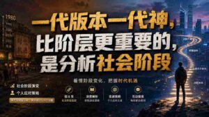 (19745期)付费文章:一代版本一代神,比阶层更重要的,是分析社会阶段-中创网_分享创业项目_助您在家赚钱