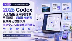 （20067期）2026 Codex人工智能应用实战课：从零配置、Skill技能到视频办公与知识库，搭建个人AI智能体执行团队-中创网_分享创业项目_助您在家赚钱