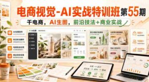 电商视觉-AI实战特训班第55期,干电商,AI生图,前沿技法+商业实战-中创网_分享创业项目_助您在家赚钱