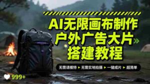 AI无限画布制作户外广告大片搭建教程,无需实地拍摄、无需请模特,一个产品图就能搞定-中创网_分享创业项目_助您在家赚钱
