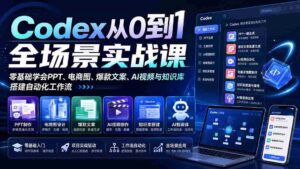 （20041期）Codex从0到1全场景实战课：零基础学会PPT、电商图、爆款文案、AI视频与知识库，搭建自动化工作流-中创网_分享创业项目_助您在家赚钱