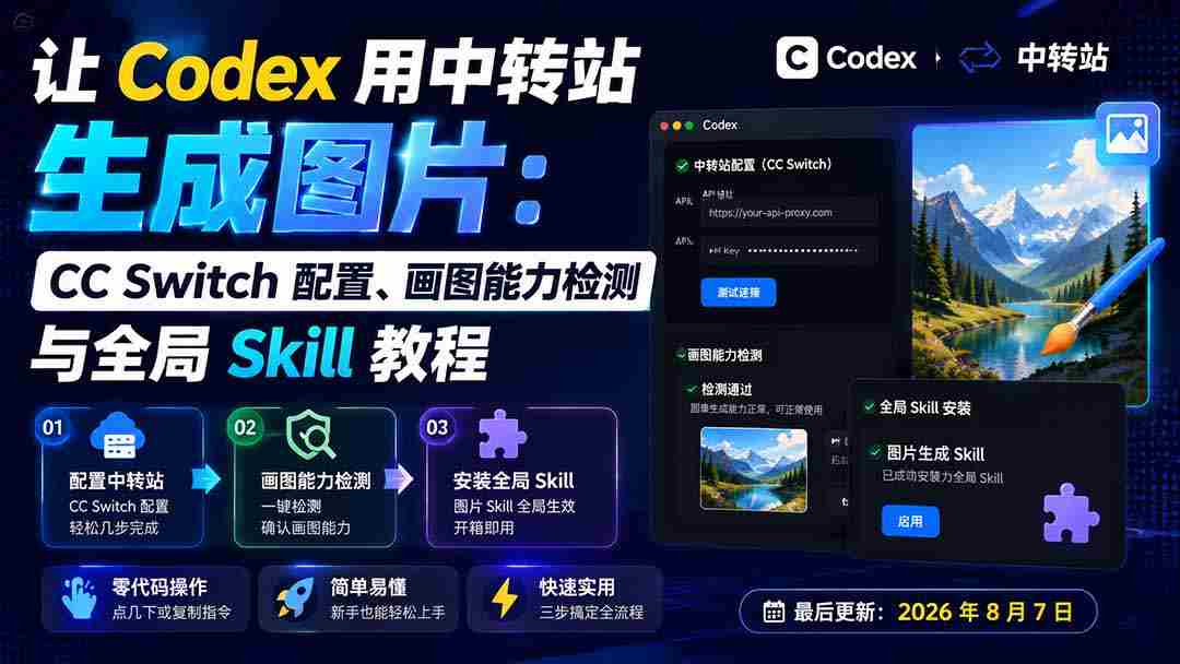 （19777期）让 Codex 用中转站生成图片：CC Switch 配置、画图能力检测与全局 Skill 教程-中创网_分享创业项目_助您在家赚钱