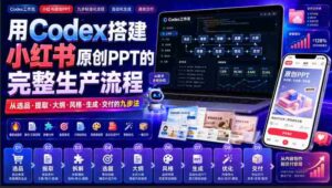 用Codex搭建小红书原创PPT的完整生产流程,从选品·提取·大纲·风格·生成·交付的九步法-中创网_分享创业项目_助您在家赚钱