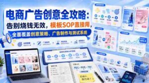 电商广告创意全攻略:告别烧钱无效,模板SOP直接用,全面覆盖创意策略、广告制作与测试系统【原创双语字幕】-中创网_分享创业项目_助您在家赚钱