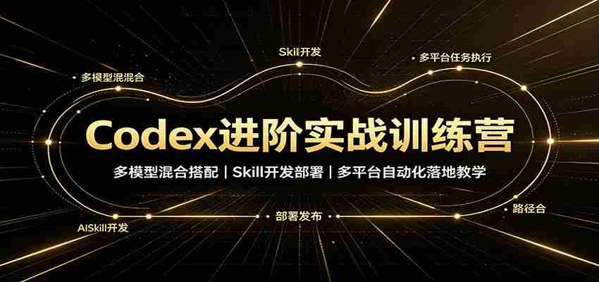 Codex进阶实战训练营：多模型混合搭配，Skill开发部署，多平台自动化落地教学-中创网_分享创业项目_助您在家赚钱