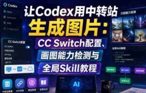 让Codex用中转站生成图片:CC Switch配置、画图能力检测与全局Skill教程-中创网_分享创业项目_助您在家赚钱