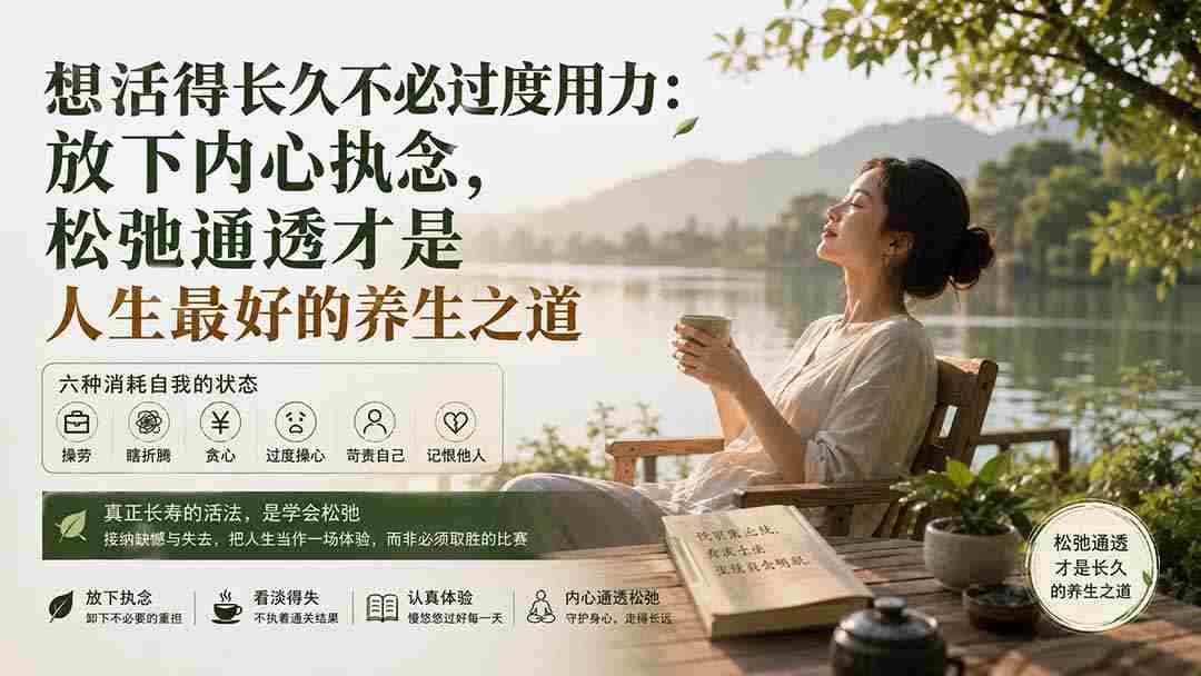 （20007期）付费文章：想活得长久不必过度用力：放下内心执念，松弛通透才是人生最好的养生之道-中创网_分享创业项目_助您在家赚钱