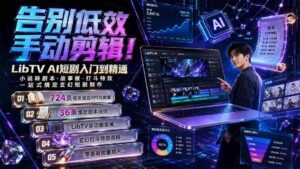 （19678期）告别低效手动剪辑！LibTV AI短剧入门到精通，小说转剧本方法，故事板打斗特效一站式搞定玄幻短剧制作-中创网_分享创业项目_助您在家赚钱