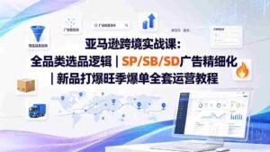 (19837期)亚马逊跨境实战课-更新:全品类选品逻辑|SP/SB/SD广告精细化|新品打爆旺季爆单全套运营教程-中创网_分享创业项目_助您在家赚钱