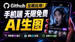 Github宝藏应用!手机端无限免费AI生图,纯本地离线运行,支持NPU加速斩获3.1k stars,local-dream-中创网_分享创业项目_助您在家赚钱