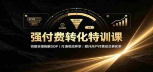 强付费转化特训课:完整实操拆解SOP,打通引流种草,提升用户付费成交转化率-中创网_分享创业项目_助您在家赚钱