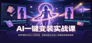 AI一键变装实战课:即梦搭配可灵AI工具实操,零基础做出丝滑人物替换变装短视频-中创网_分享创业项目_助您在家赚钱