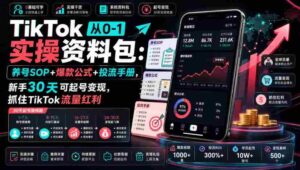 TikTok从0-1实操资料包:养号SOP+爆款公式+投流手册,新手30天可起号变现,抓住TikTok流量红利-中创网_分享创业项目_助您在家赚钱