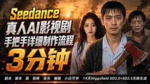 （19706期） 3分钟真人AI影视剧怎么做？SD 2.0手把手完整制作流程｜Higgsfield 14天SD 2.0/2.5无限生成-中创网_分享创业项目_助您在家赚钱