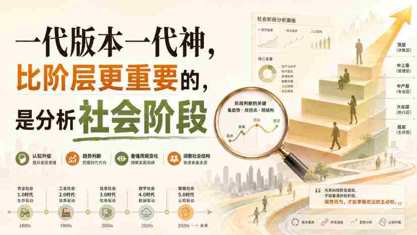 付费文章:一代版本一代神,比阶层更重要的,是分析社会阶段
