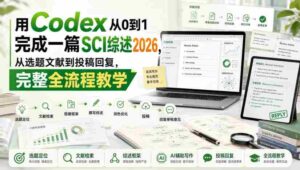 用Codex从0到1完成一篇SCI综述2026,从选题文献到投稿回复,完整全流程教学-中创网_分享创业项目_助您在家赚钱