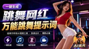 跳舞网红一键生成!万能AI跳舞提示词-任何模型都能用|AI追光-中创网_分享创业项目_助您在家赚钱