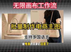 无限画布工作流搭建教程,一键电商主图批量制作,批量下载,支持多国语言-中创网_分享创业项目_助您在家赚钱