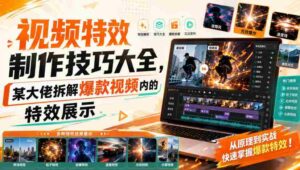 视频特效制作技巧大全,某大佬拆解爆款视频内的特效展示-中创网_分享创业项目_助您在家赚钱