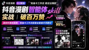 (19688期)抖音漫剧智能体skill实战|破百万赞漫创作落地指南,免抽卡工作流配套全套提示词素材-中创网_分享创业项目_助您在家赚钱
